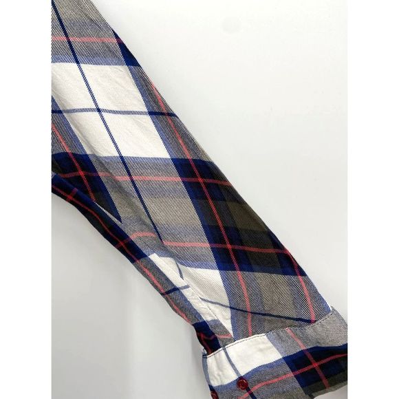 Zara Trafaluc Collection Multicolor Plaid Long‎ Sleeve Shirt Small - Picture 6 of 9